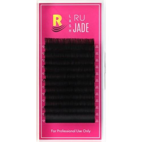 16 17 18 19 20mm Long Individual Eyelashes Extension 0.18 Thick Soft Faux Silk Mink Russian Volume Lash Extension Supplies