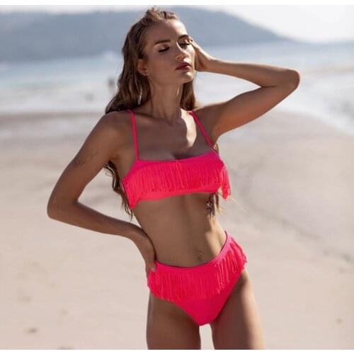 2020 Summer Fashion Women Bikini Set Swimsuit Padded Push-up Bra Triangle Swimwear Swimsuit Beachwear Bathing Sets