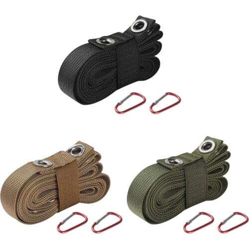 3.1M Outdoor Anti-skid Rope Hanging Rope Multipurpose Camping Accessories Clothes Line Awning Hanging Rope 7 Rings And 2 Hooks