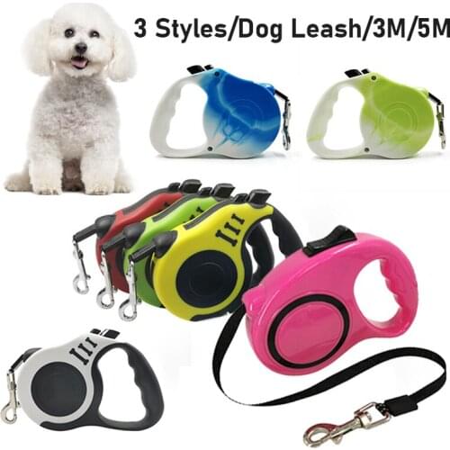 3M/5M Auto Retractable Dog Leash Flexible Dog Puppy Durable Nylon Rope Walking Roulette leash For Small Medium Dogs Pet Supplies