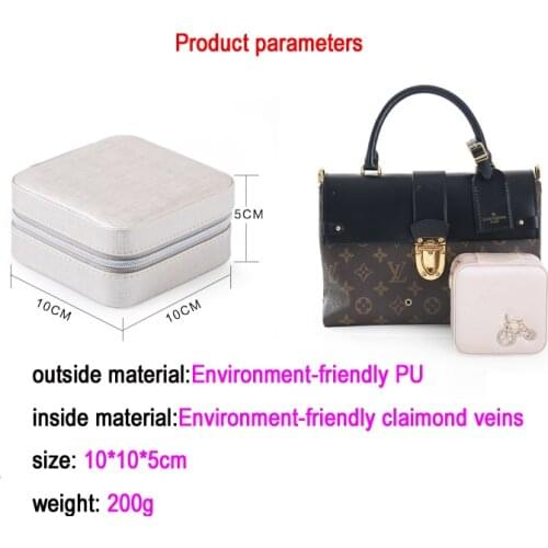 Free shipping Travelling Cosmetic Jewelry Box PU Leather Necklace bracelet earing Storage Case for jewelry packaging gift box