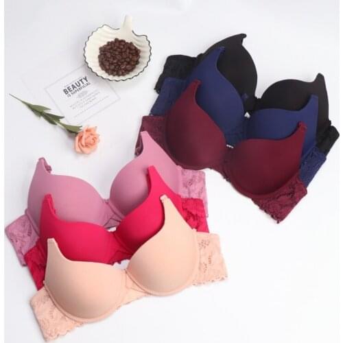 Women Padded Bras Lace Lingeries Underwire Adjusted Bralette Sexy Push Up Bras Female Underwear