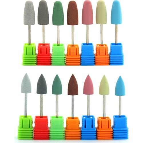 1pcs Nail Drill Bit Silicone Milling Cutters Rotary Electric Manicure Files Machine Accessories Cuticle Remove Nail Art Tools