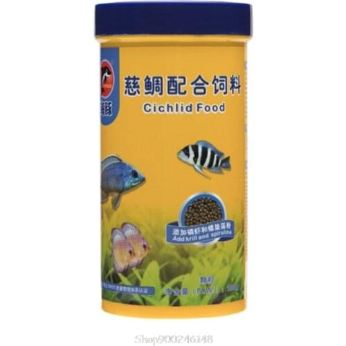 250ml Ornamental Cichlid Pellets Aquarium Feeding Accessories Goldfish Carp Guppies Small Medium Tropical Fishes Food N24 20