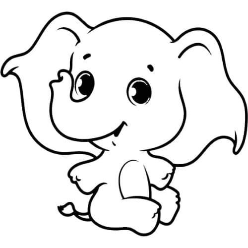 DecalsMe Auto lovely Elephant Decor Car Stickers Vinyl Vehicle Window Reflective Decals Sticker Decoration Accessories