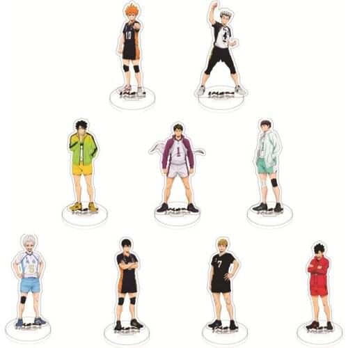 New Haikyuu Hinata Kageyama Tsukishima Sugawara Family Acrylic Stand Figure Model Plate Holder Topper Anime Toys