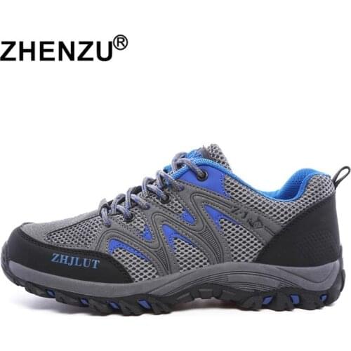 ZHENZU couple Hiking shoes Wear-resistant Outdoor Trekking shoes Breathable Climb Mountain Lace-up summer Light Hiking shoes