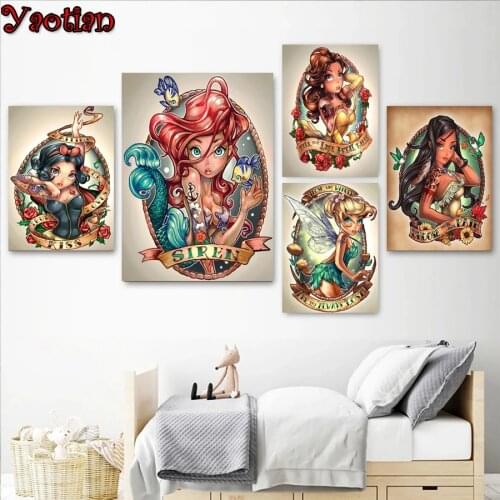 Full Square/Round Drill 5D DIY Diamond Painting Cartoon girl elf 3D Embroidery Cross Stitch Needlework art 5D Home Decor