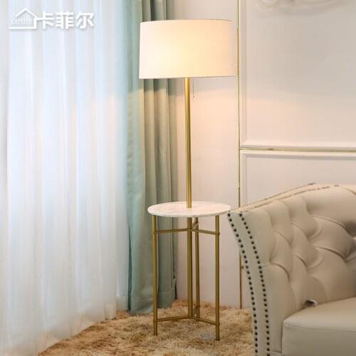 Postmodern living room coffee table floor lamp light luxury creative personality crystal iron lamp triangle marble floor lamp