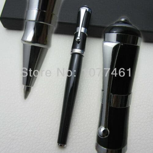 Fuliwen Roller Ball Pen Black and Silver Clip Color Greta Garbo Style with gift box F1012