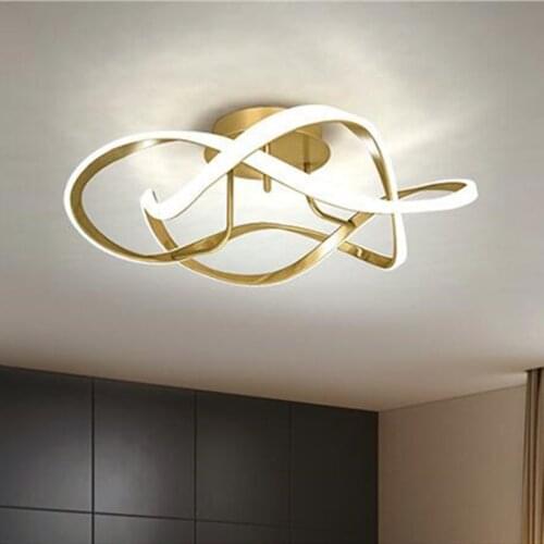 Modern Style Romantic Bedroom LED Ceiling Lamp Ins Hot Art Spiral Living Room Kitchen Ceiling Lighting