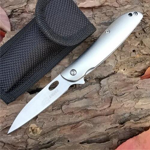 Outdoor Tactical Camping Hunting Survival Pocket Quick Folding Knife 8Cr13MoV Steel Blade Aluminum EDC Tool Kitchen Knives