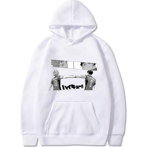 Cartoon Harajuku Hoodie Haikyuu Hoodies Kuroo Anime Bokuto Manga Shoyo Volleyball Long Sleeve Hoodies Sweatshirt Clothes