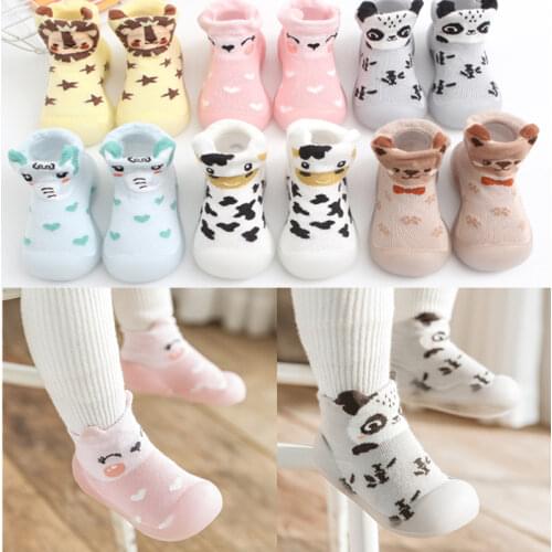 Unisex Baby Shoes First Shoes Baby Walkers Toddler First Walker Baby Girl Kids Soft Rubber Sole Baby Shoe Knit Booties Anti-slip