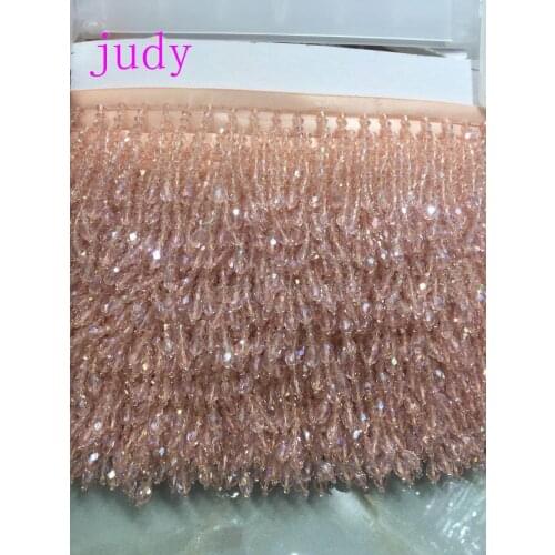 Stock tassel lace stock 10 yards/bag YM155#Pink 5 cm DIY diamond pendant tassel for stage skirt curtain accessories