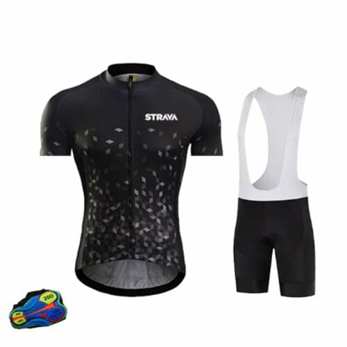 STRAVA Cycling Jersey Strava Breathable Unisex Red Cycling Jersey Summer Sleeve Sports Quick Dry Breathable MTB Bicycle Team