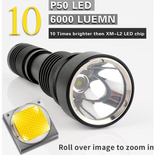 Diving Flashlight LED Underwater Flashlights Waterproof 18650 Portable Lantern Lights Dive Light Lamp Camping Torch