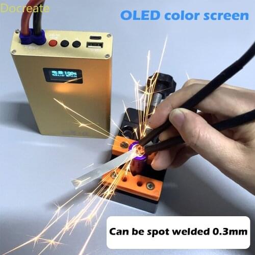 DX10 10600mAH Portable Spot Welder LED Adjustable Mini Battery Spot Welding Machine Tool 0.2mm Nickel For DIY 18650 Battery Pack