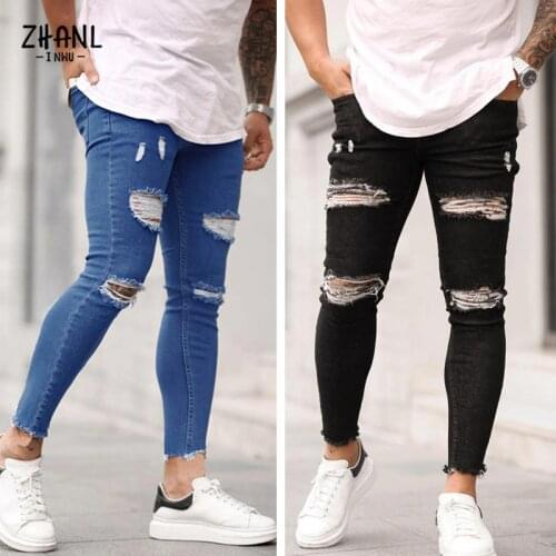 ZHANLINWU Mens Summer Jeans