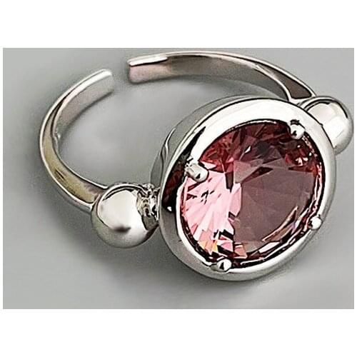 925 Silver Fashion Temperament Personality Trendy Ring Inlaid Zircon Student Cold Wind Style Adjustable Women Exquisite Jewelry