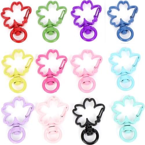 10pcs/lot Flower keychain Ring For Key Chain Keychain Diy Jewelry Making Sleutelhanger Key Rings Wholesale