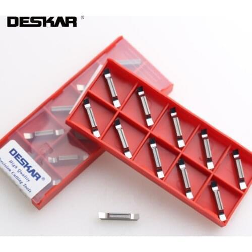 10PCS DESKAR MGGN300R-8 K10 CNC Grooving Turning Tools Lathe Cutter Cutting Carbide Inserts Slotting Blades For Aluminum