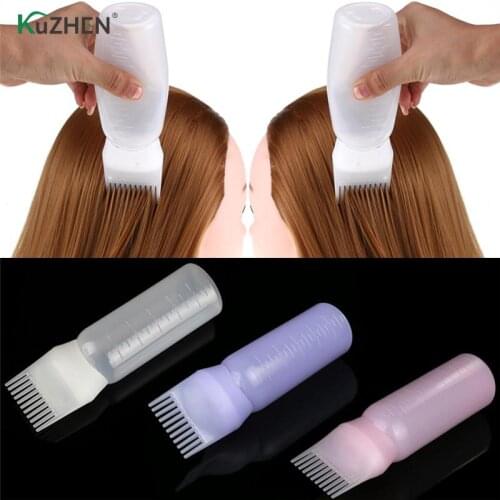 120ML Empty Hair Dye Bottle With Applicator Brush Dispensing Salon Hair Coloring Dyeing Bottles Hairdressing Styling Tools