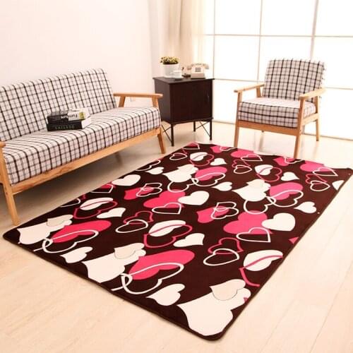 120x160CM Big leaves heart Carpets For Living Room Flower Bedroom Rugs and Carpets Door Mat Coffee Table Area Rug Kids Play Mat