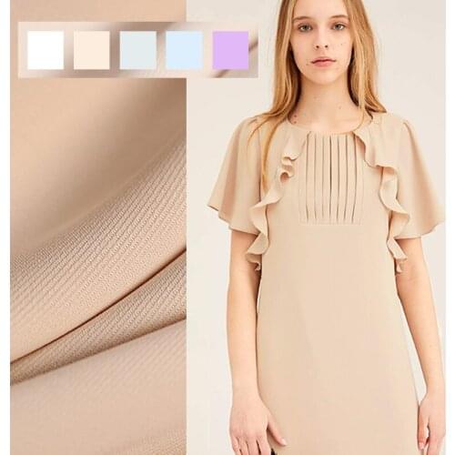 150CM Wide 280G/M Weight Pink White Gray Purple Solid Color Triacetate Polyester Fabric for Autumn Spring Dress Coat Jacket E778