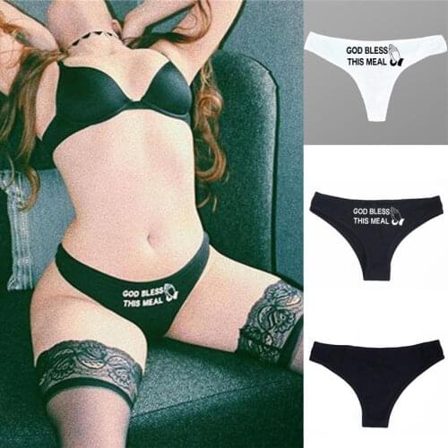2020 Sexy Underwear Panties Women Funny Letter Lingerie G-string Briefs tanga Thong Ladies bragas mujer Plus Szie S-XL
