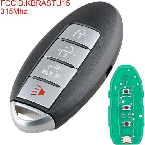 315Mhz 4 Buttons Modified Remote Car Key KBRASTU15 Fit for Nissan 2003 2004 2005 2006