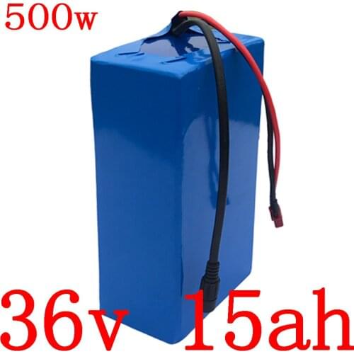 36v 15ah Lithium battery 500w 36V 15ah electric bicycle battery 36v 15ah lithium ion battery pack with 15A BMS+42V 2A charger