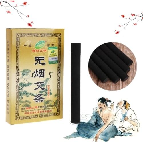 5Pcs Traditional Smokeless Moxa Roll Stick Moxibustion Healing Therapy 14mm New U2JD