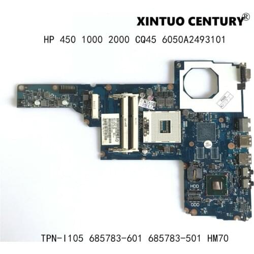 685783-501 685783-001 For HP 450 1000 2000 CQ45 TPN-I105 Laptop Motherboard 6050A2493101-MB-A02 HM70 DDR3 100% tested working