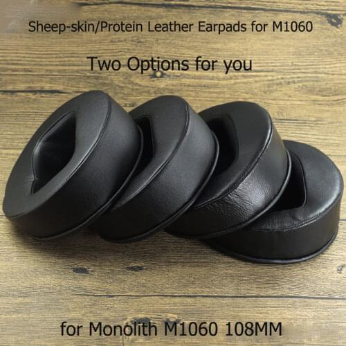 Protein-skin or Sheep-skin Thicken Bevel Earpads for Monolith M1060 Headset Ear Pad/Ear Cushion/Ear Cups/Ear Cover/Earpads