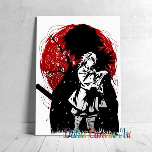 Anime Canvas Demon Slayer Tomioka Giyuu Pictures Home Decoration Paintings Poster HD Prints Wall Art Modular Living Room Framed