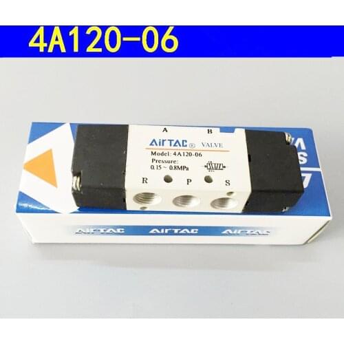 Free Shipping 10pcs/lot Airtac Air Control Solenoid Valve 4A120-06 1/8" BSP 1/8 Inch 5 Way 2 Pos