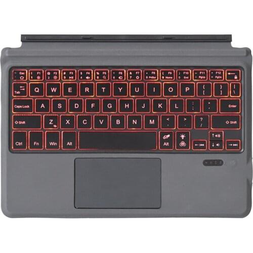 7 Color LED Backlight Wireless Bluetooth Touchpad Keyboard Leather Case Funda Cover For Microsoft Surface Go SufaceGo 10" Tablet