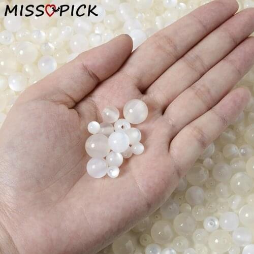 6/8/10/12mm Resin Beads Milky Simulation Opal Loose Spacer Beads for Jewelry Making DIY Bracelet Necklace Accessories Wholesale