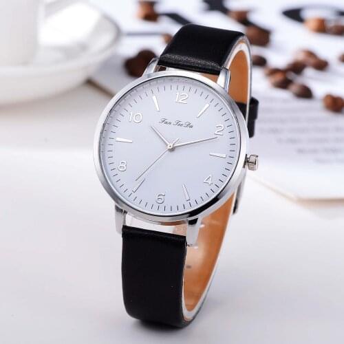 2021 Women Watches Sleek Minimalist Fashion With Strap Dial Womens Quartz Leather Round Watch Clock Gift Watch Zegarek Mujer