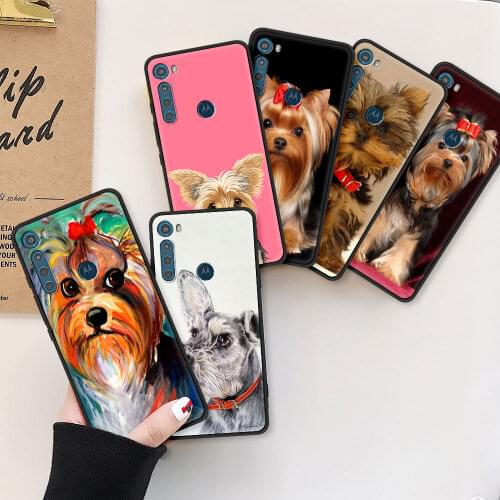 Smartphone Case for Motorola Moto G9 Play One Fusion Plus Soft Cover G8 Power Lite E6s Ultrathin Coque Yorkshire Terrier Dog