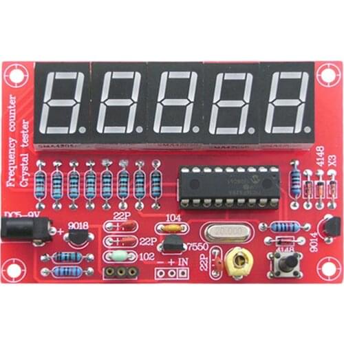 1Hz-50MHz Digital LED Crystal Oscillator Frequency Counter Tester DIY Kit 5 Digits Resolution Frequency Meters--M25