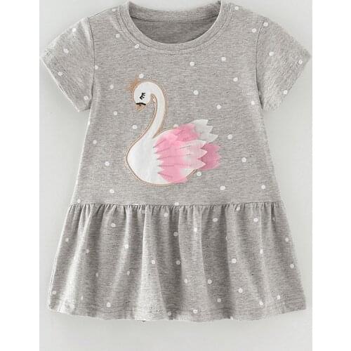 Children Kids Infant Princess Dresses for Girls Casual One-piece Dress Tee Brand Quality Cotton Cartoon Summer Baby Girl Clothes