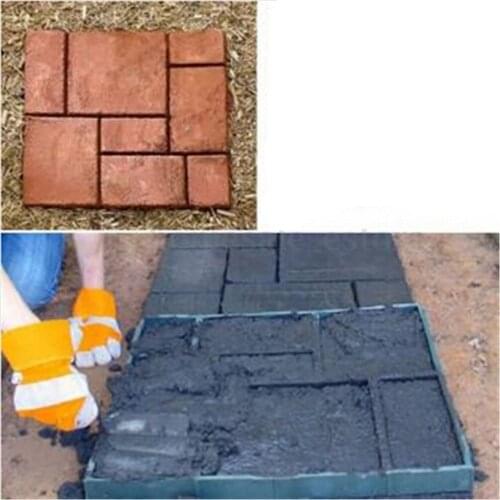 DIY Stepping Stone Block Pavement Buildings Cement Paver Path Maker Mold Garden Paving Mould