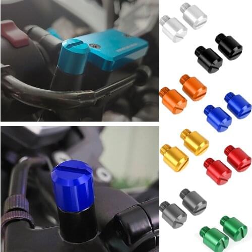 For SUZUKI TL1000/S HAYABUSA GSXR1300 GSXS1000/ABS DL650 DL1000 V-STROM Mirrors Hole Plug Screws Cover Caps Thread Adapter Bolts