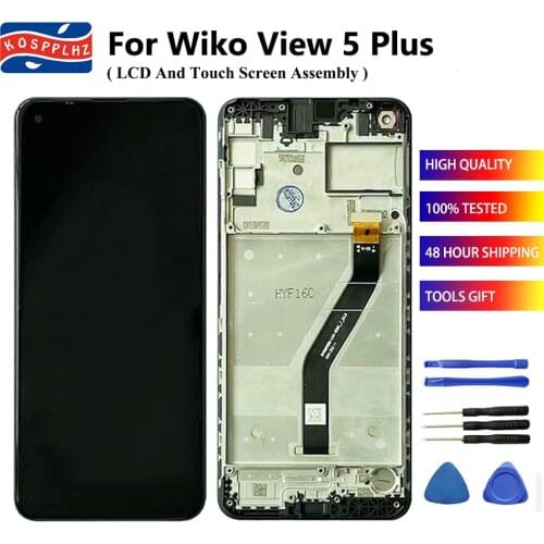 For Wiko View 5 / View5 Plus LCD + Touch Screen Display Digitizer Assembly Original Frame 6.55" 720x1600 Front Full Screen