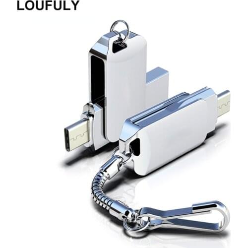 360 Rotation Pendrive OTG Type C 32GB 16GB 128GB USB Flash Drive Type C For Smart Phone Tablet 64GB Pen Drive For Android Phone