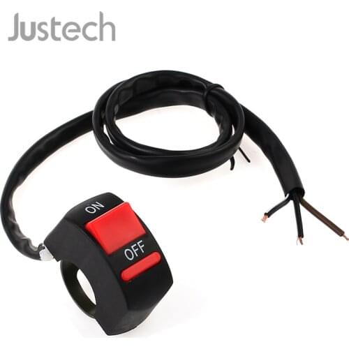 Justech 7/8" Handlebar On Off Switch For Headlight Fog Spot Light Motorcycle Motorbike Handle Bar Button Switch