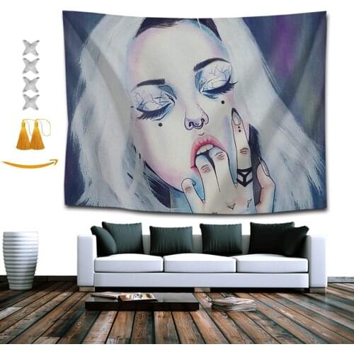 Cool Goth Gothic Women Girl Art Tapestry Home Decor for Kids Girls Boys