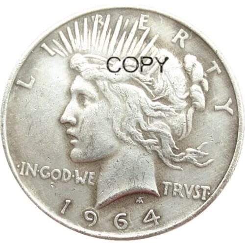 US Coins 1964-D Peace Dollar copy Coins Silver Plated